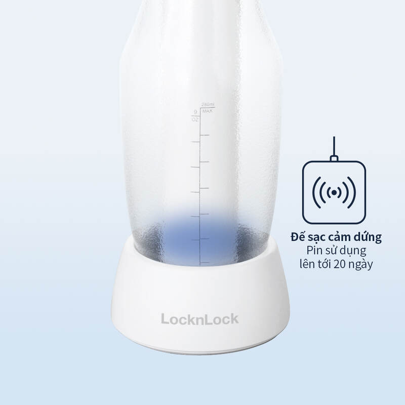 Máy Tăm Nước Không Dây Locknlock Jumbo Cordless Oral Irrigator 5V, 3W, 280ml Màu trắng - ENR126WHT, , large image number null